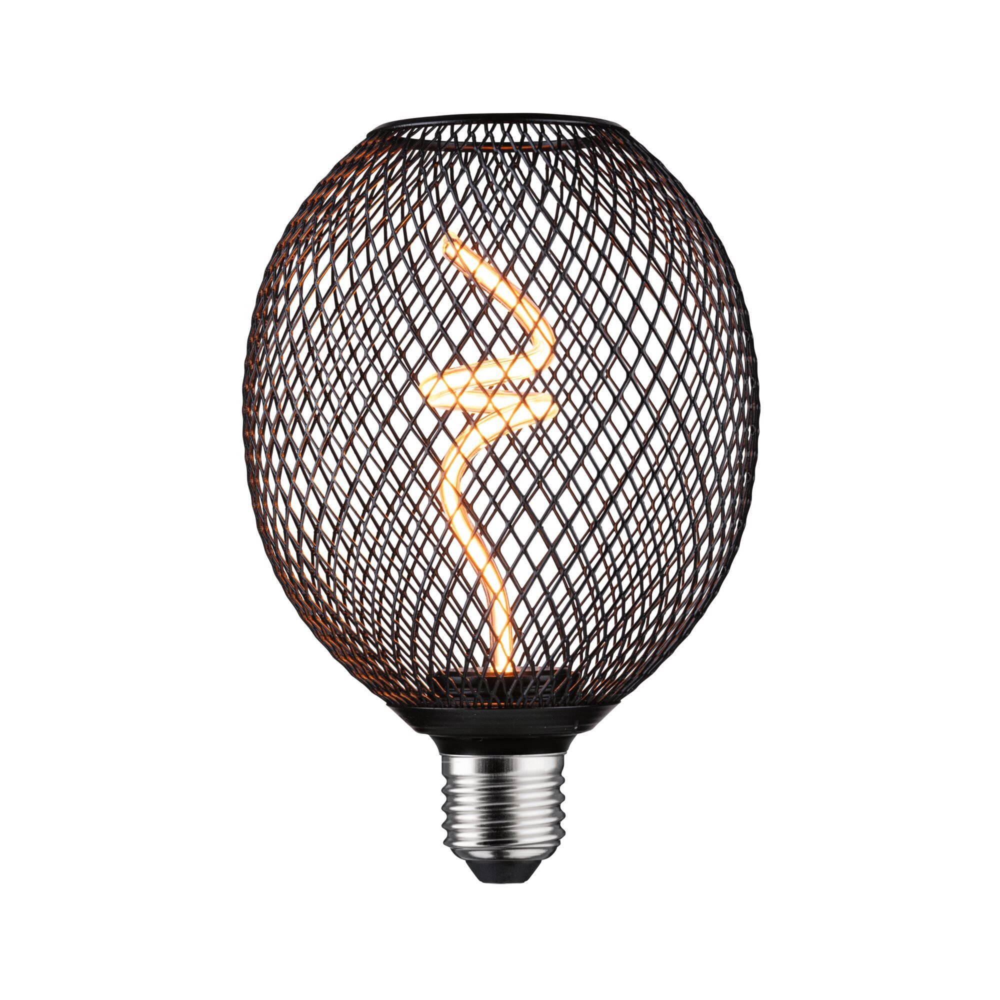 P 29261 Kovic Glow Standard 230V LED Globe E27 4W 1800K stmívatelné černá - PAULMANN
