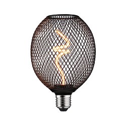 Obrázek pro produkt Kovic Glow Standard 230V LED Globe E27 4W 1800K stmívatelné černá - PAULMANN