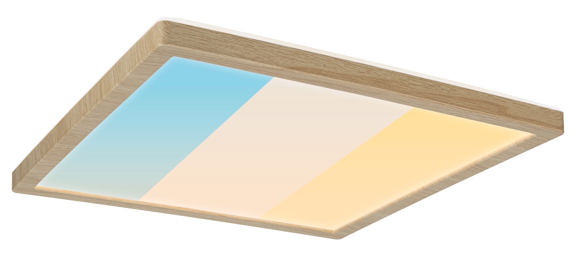 P 71259 LED Panel Atria Shine IP44 hranaté 298x298mm 15,7W CCT design dřevo dub - PAULMANN
