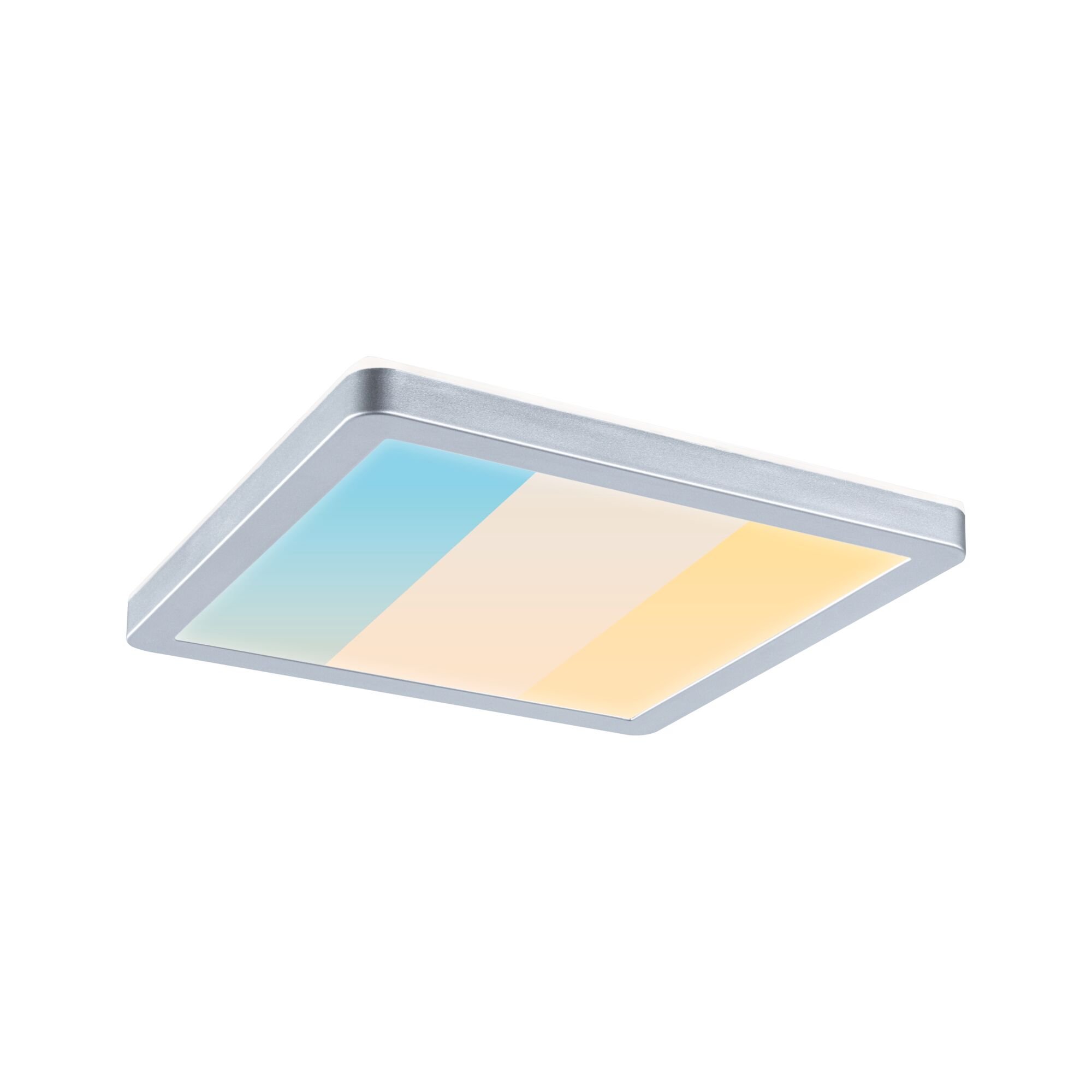 P 71265 LED Panel Atria Shine IP44 hranaté 190x190mm 8W 3000 - 6500K matný chrom - PAULMANN