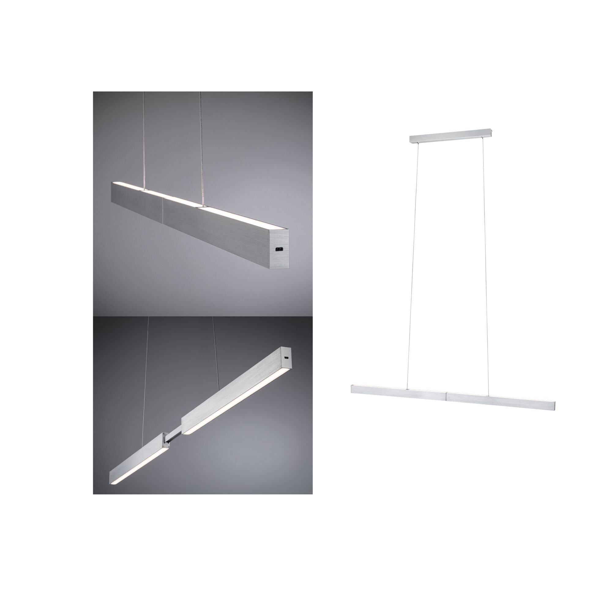 P 76988 LED závěsné svítidlo s bezdotykovým ovládáním Aptare 2700K / 16,5W / 16,5W hliník kartáčovaný stmívatelné - PAULMANN