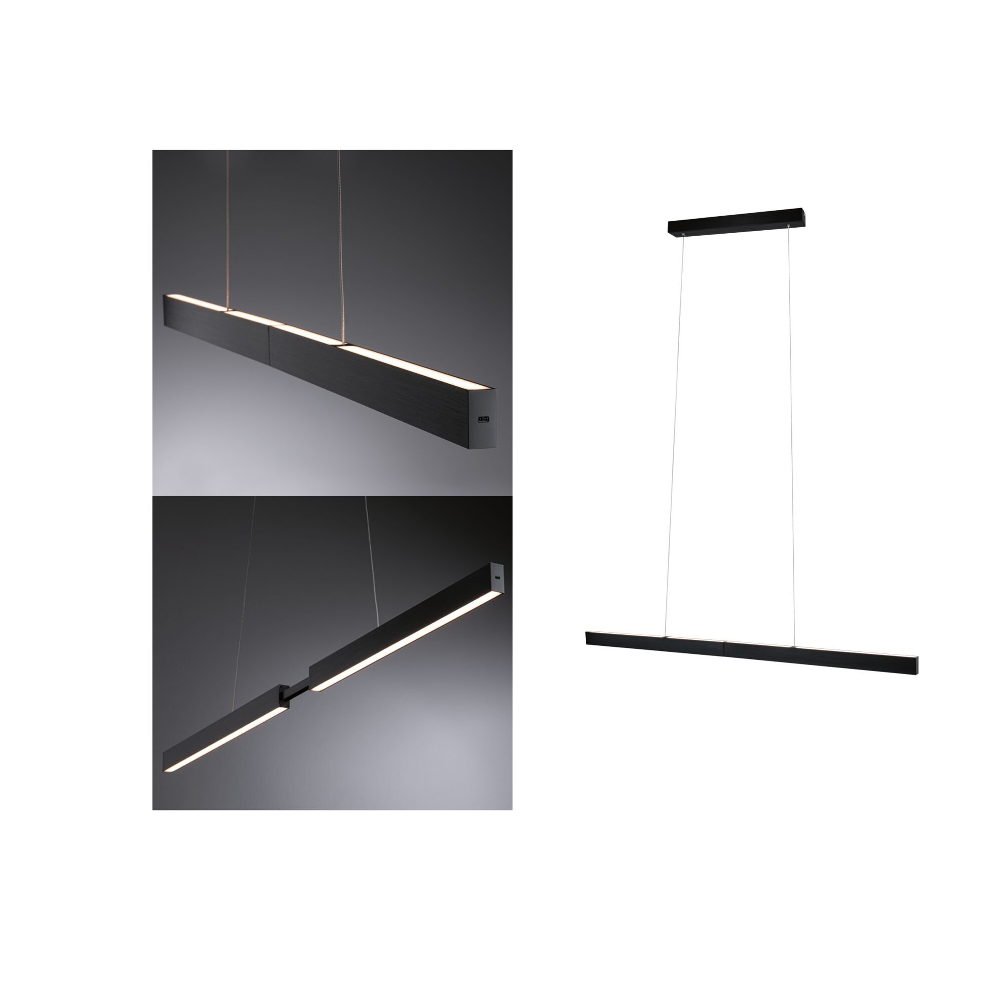 P 76989 LED závěsné svítidlo s bezdotykovým ovládáním Aptare 2700K / 16,5W / 16,5W černá stmívatelné - PAULMANN