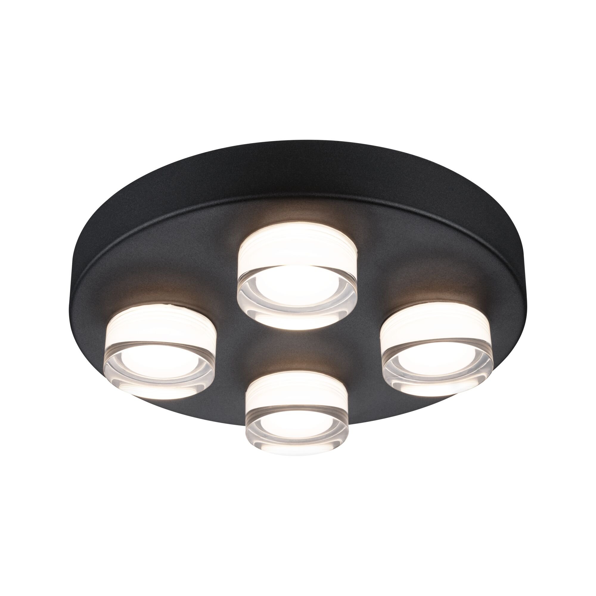 P 79558 Selection Bathroom nástěnné/stropní svítidlo Kame IP44 3000K 230V 4x4,2W černá - PAULMANN