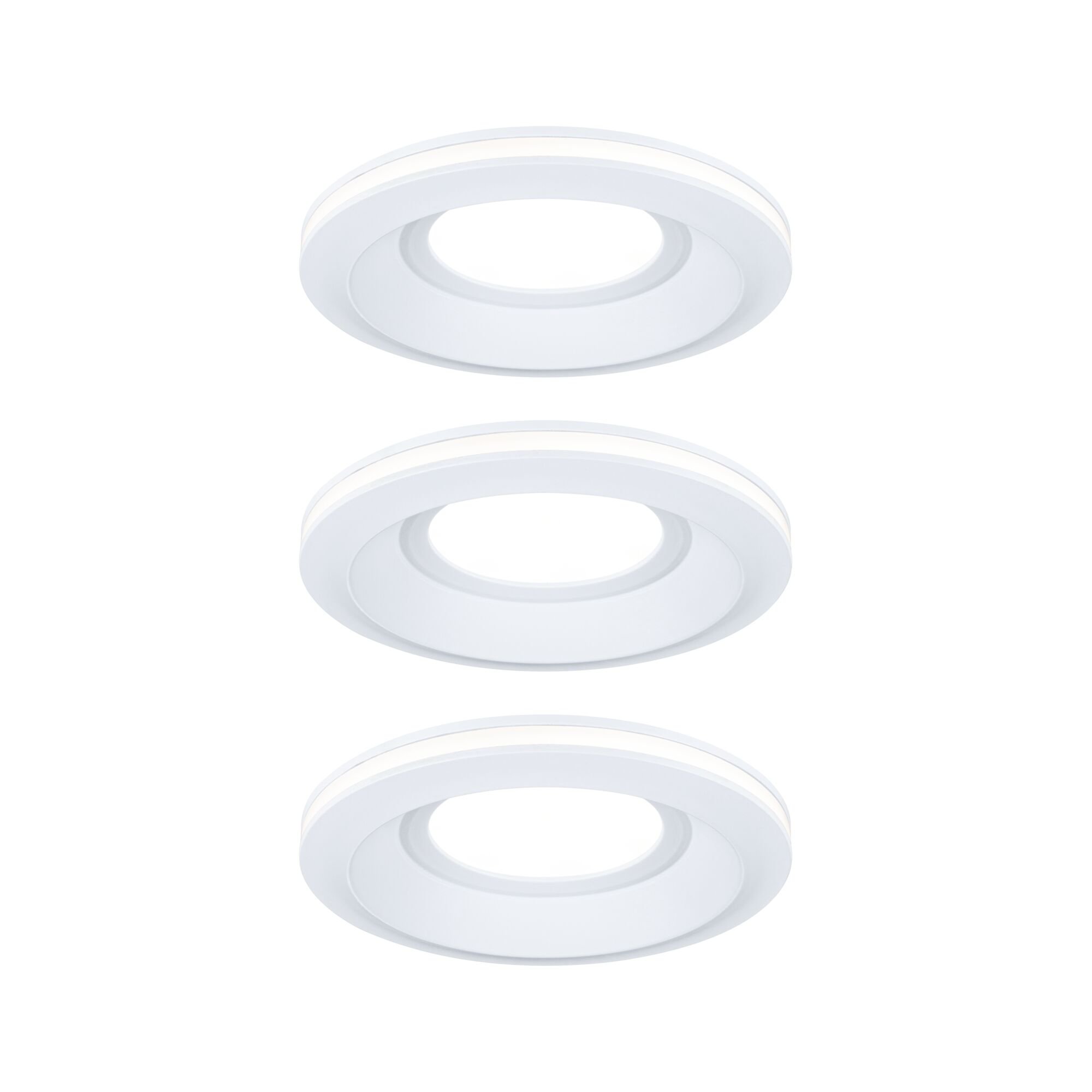 P 92248 LED vestavné svítidlo Sormus 3ks sada IP65 kruhové 100mm 3x4,8W / 1,5W / 230V 3000K bílá - PAULMANN