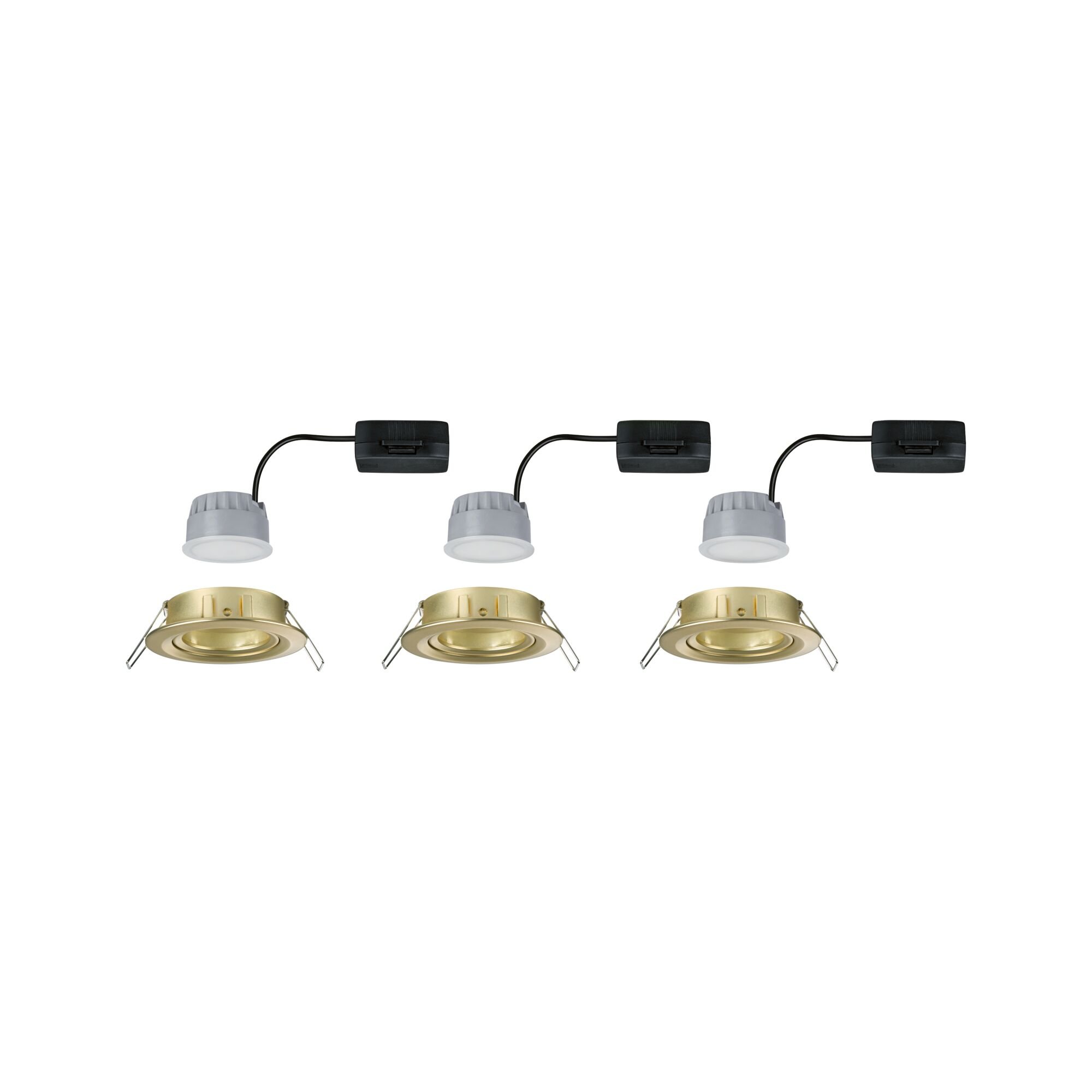 P 92406 LED vestavné svítidlo 3-krokové-stmívatelné Nova Coin základní sada výklopné kruhové 84mm 50° Coin 3x6W 230V stmívatelné 2700K zlatá mat - PAULMANN (obrázek 6)