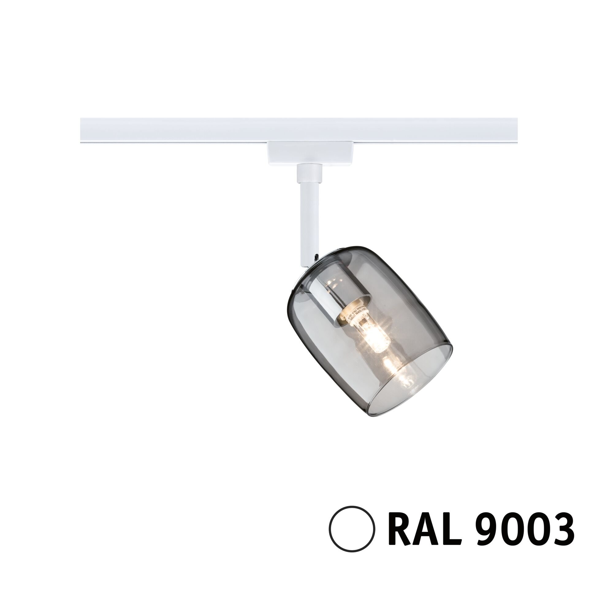 P 95700 URail lištový spot Blossom G9 max. 10W 230V bílá/kouřové sklo - PAULMANN