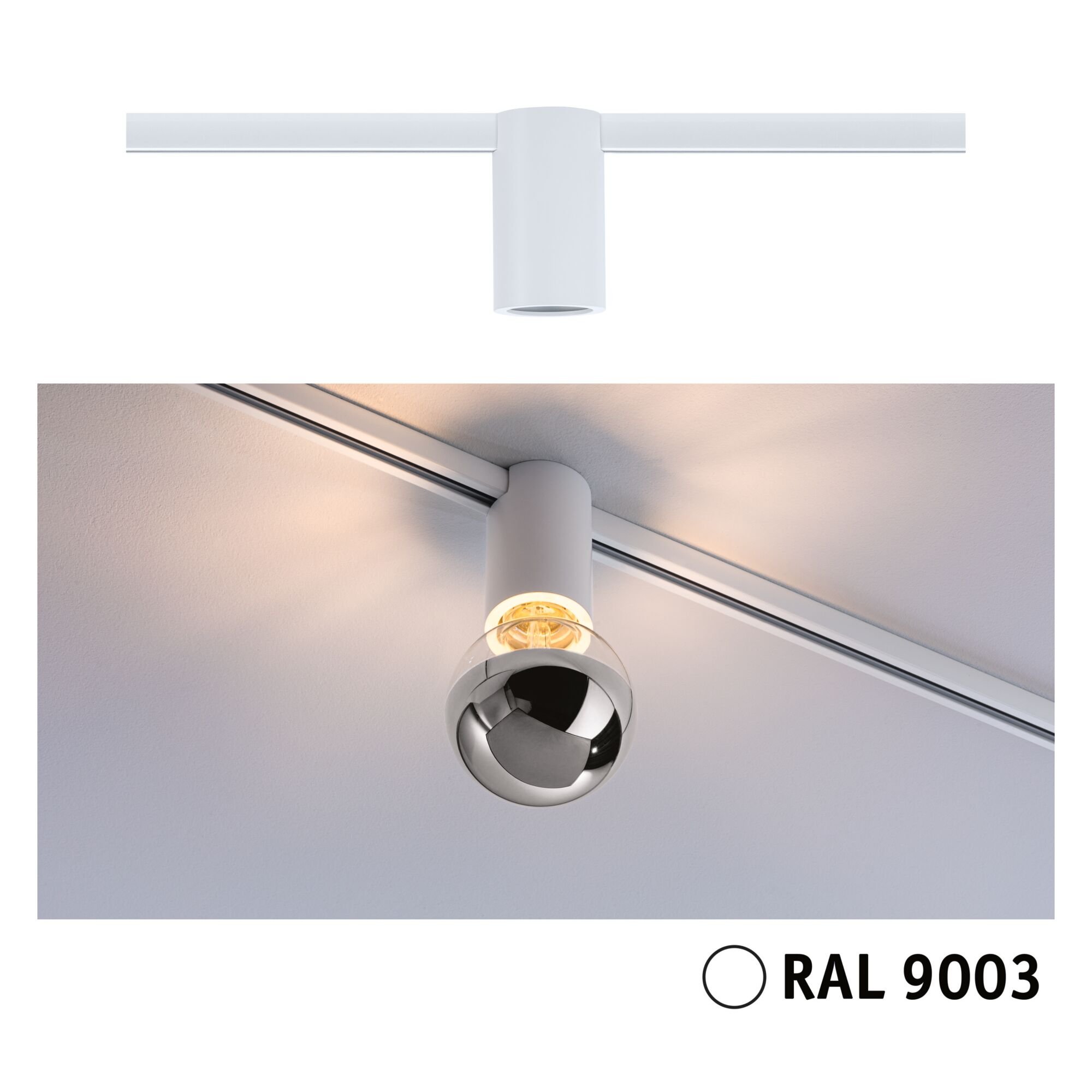 P 95702 URail lištový spot Socket E27 max. 20W 230V bílá - PAULMANN