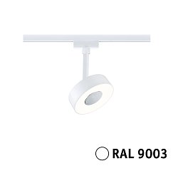 Obrázek pro produkt URail LED lištový spot 3-krokové-stmívatelné Circle spot 5W 3000K stmívatelné 230V bílá - PAULMANN
