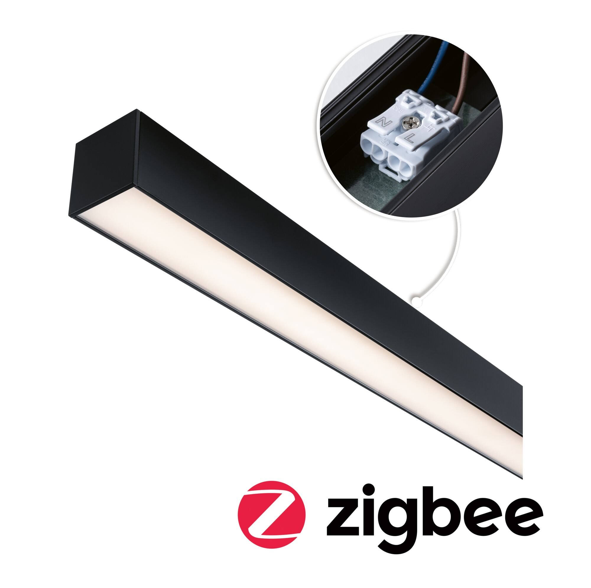 P 98181 Linion napájení Power Channel Zigbee 230/24V 17W černá 1m - PAULMANN