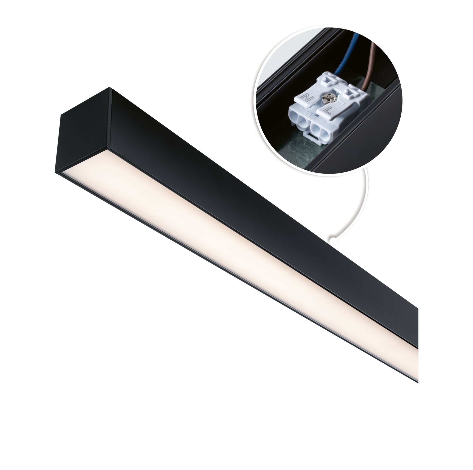 P 98204 Linion napájení Power Channel 230/24V 17W černá 1m - PAULMANN