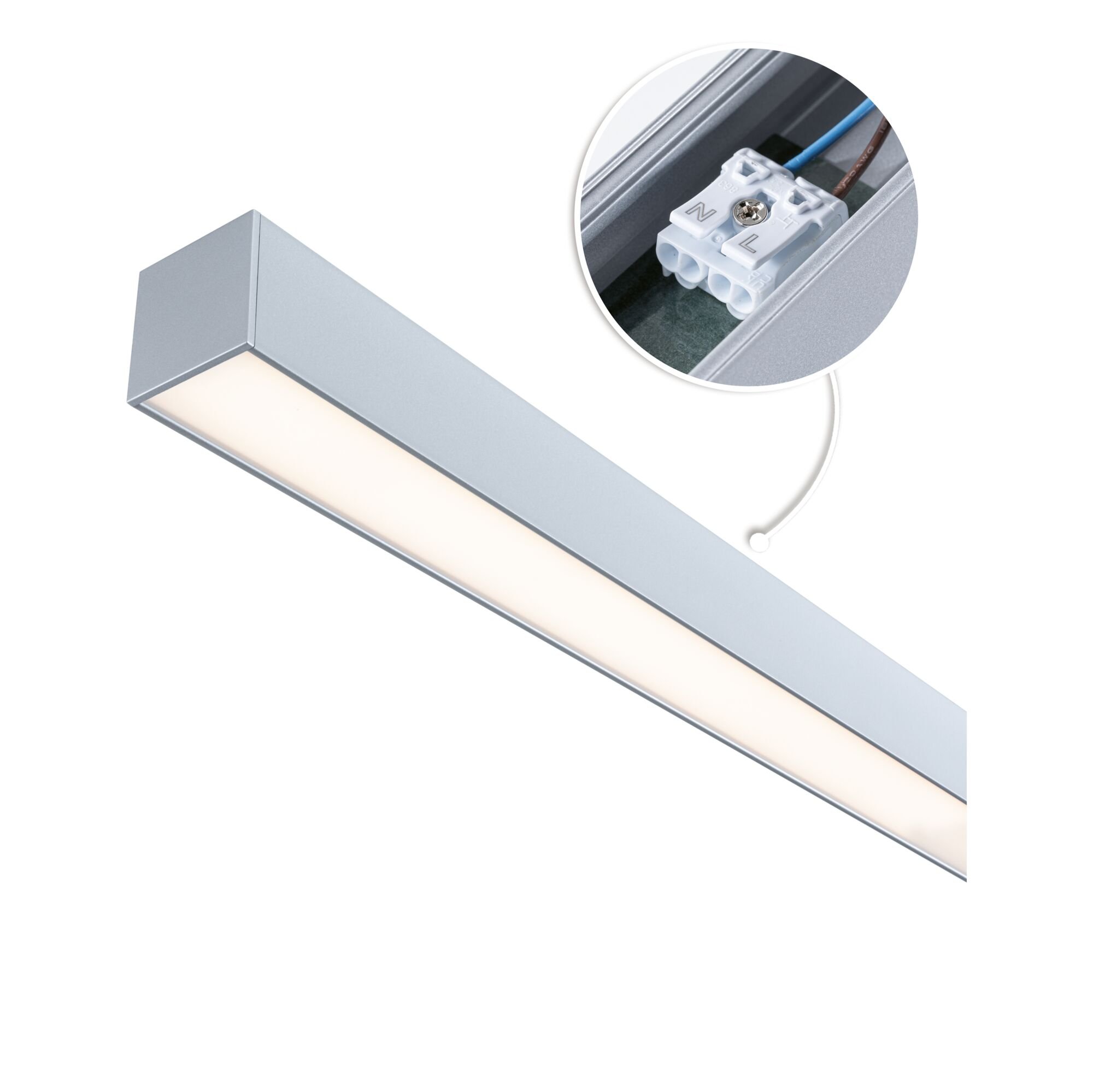P 98205 Linion napájení Power Channel 230/24V 17W matný chrom 1m - PAULMANN