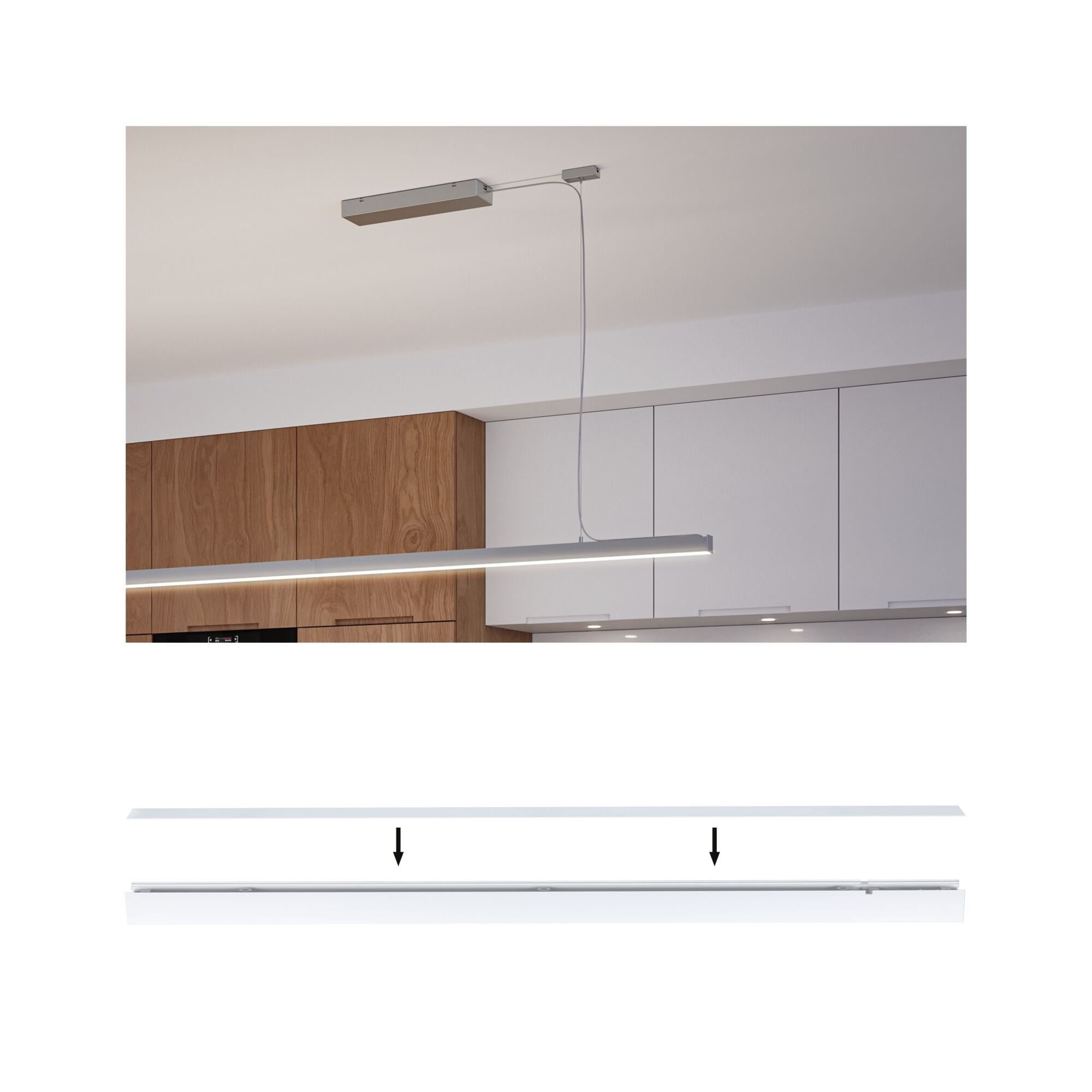 P 98209 Linion příslušenství rovný kryt bílá 1000x36mm - PAULMANN