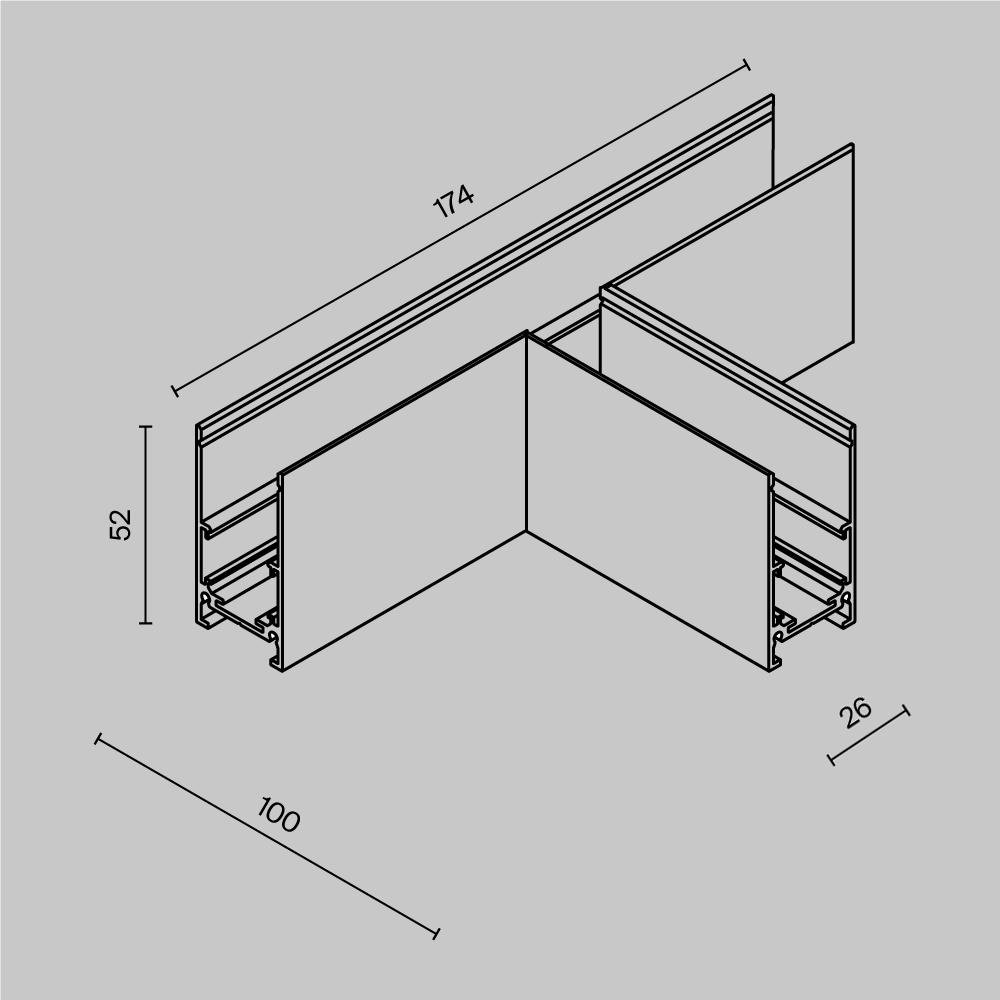 M TRA034CT-41B-DE Spojka T pro magnetický systém černá kov Exility - MAYTONI (obrázek 5)
