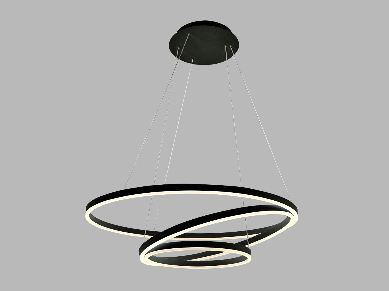 LED2 3271153DT LED2 Závěsné svítidlo CIRCLE 3 P-Z, B TRIAC 136W 3000K/4000K černá - LED2 Lighting
