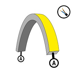 Obrázek pro produkt Napájení pro LED pásek NeonFlex 230V Top-Bend Mono kabel A - TLG