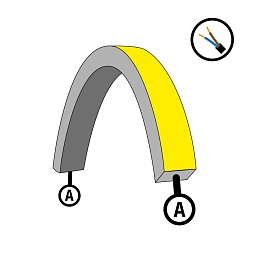 Obrázek pro produkt Napájení pro LED pásek NeonFlex 230V Top-Bend Mono kabel A - TLG