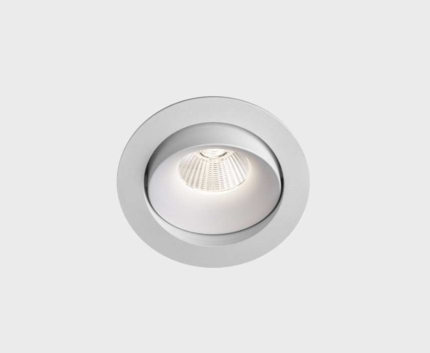 KHL K50151.01.RF.WH-WH.60.ST.9.27 Zápustné svítidlo LUXO TILT Ø105mm bílé 60° 12W 2700K RA90 IK05 - Kohl Lighting