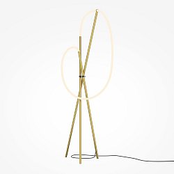 Obrázek pro produkt Stojací lampa Crochet 3000K 36W teplá bílá 2500lm černá/mosaz hliník stmívatelná - MAYTONI