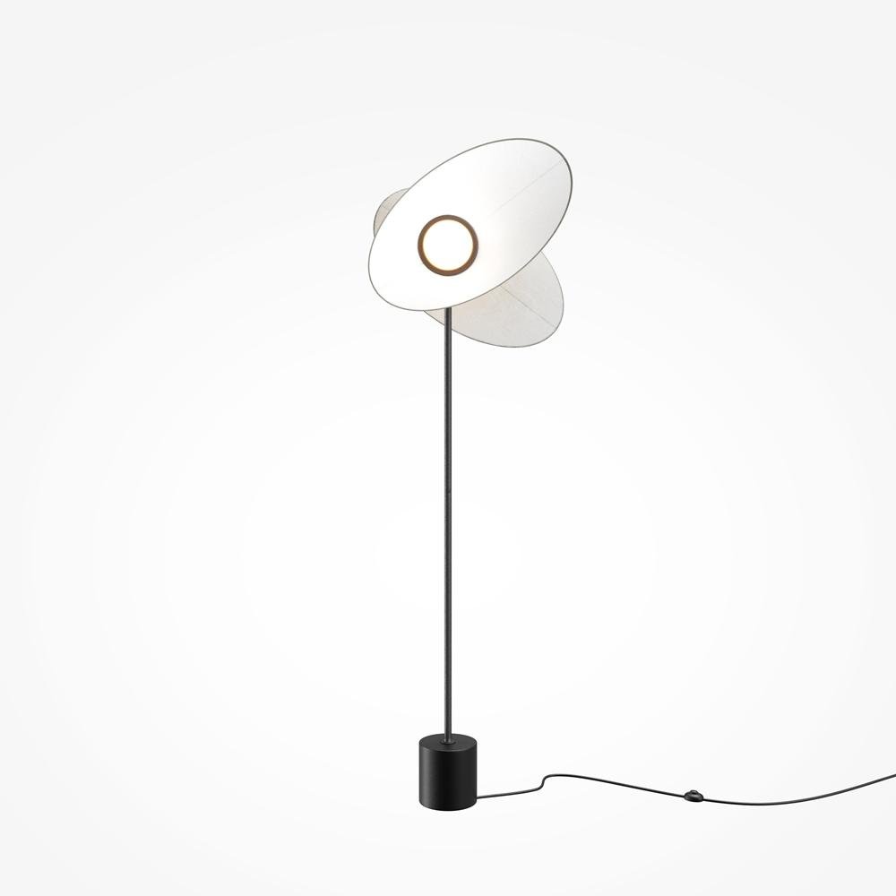 M MOD396FL-L10W3K Stojací lampa Evolution 3000K 12W teplá bílá 350lm černá hliník stmívatelná - MAYTONI