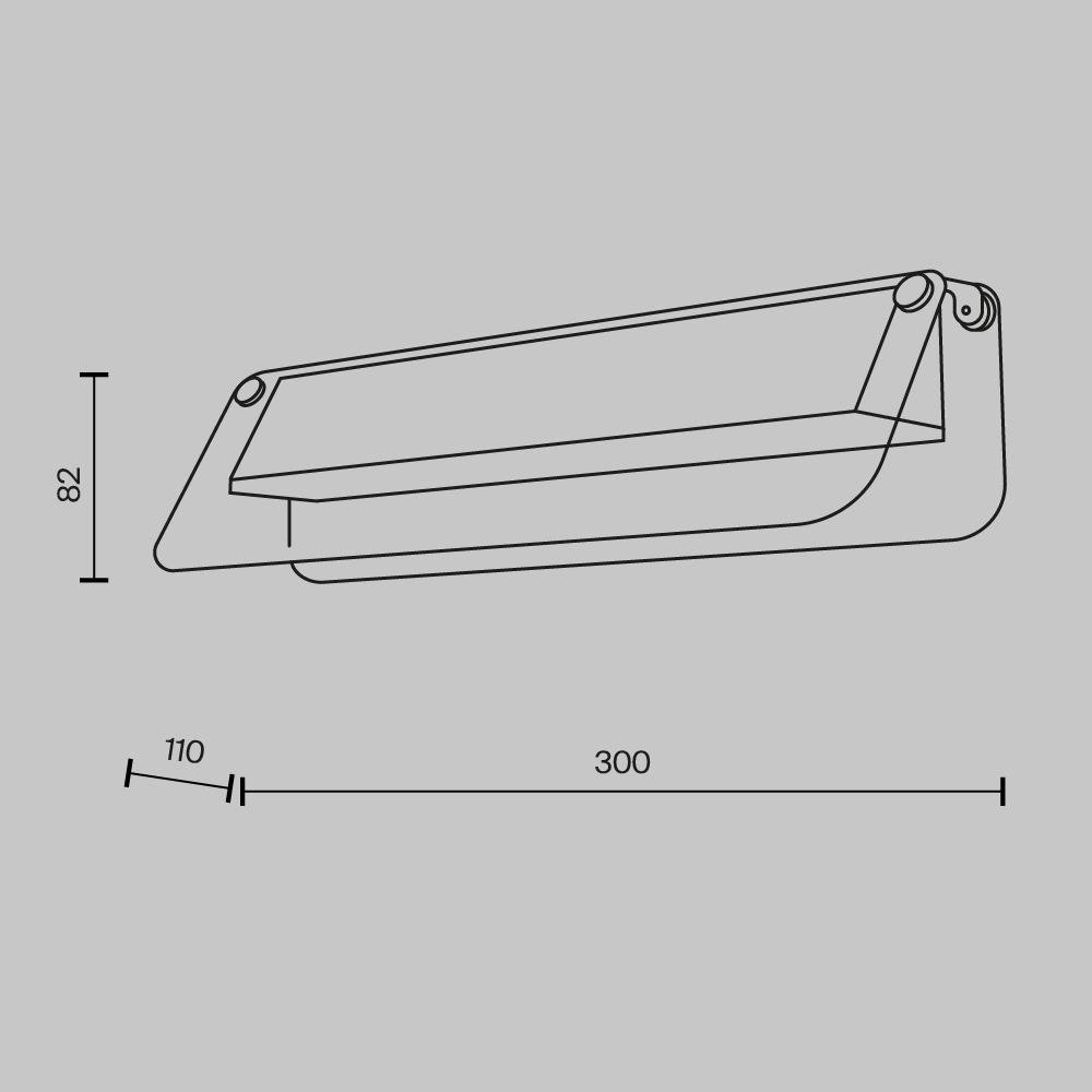 M MOD296WL-L6BC3K Nástěnné svítidlo Flat 3000K 6W teplá bílá 730lm černá kov - MAYTONI (obrázek 5)