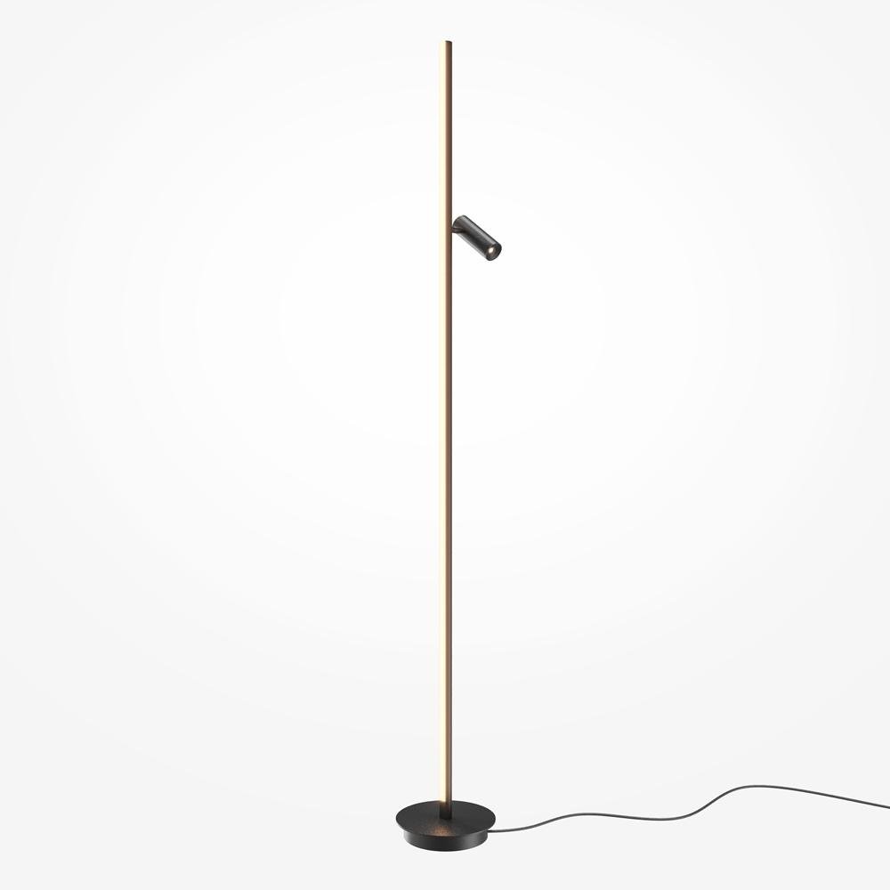 M MOD395FL-L28B3K Stojací lampa Thin 3000K 14W teplá bílá černý hliník stmívatelná - MAYTONI