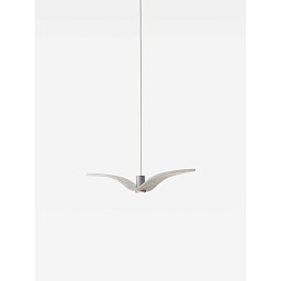Obrázek pro produkt Závěsné svítidlo NIGHT BIRDS MINI PENDENT triplex opal BROKISGLASS mat / stříbrná / Trimless kabelová verze (bílá struktura) / kabel stříbrný -  BROKIS