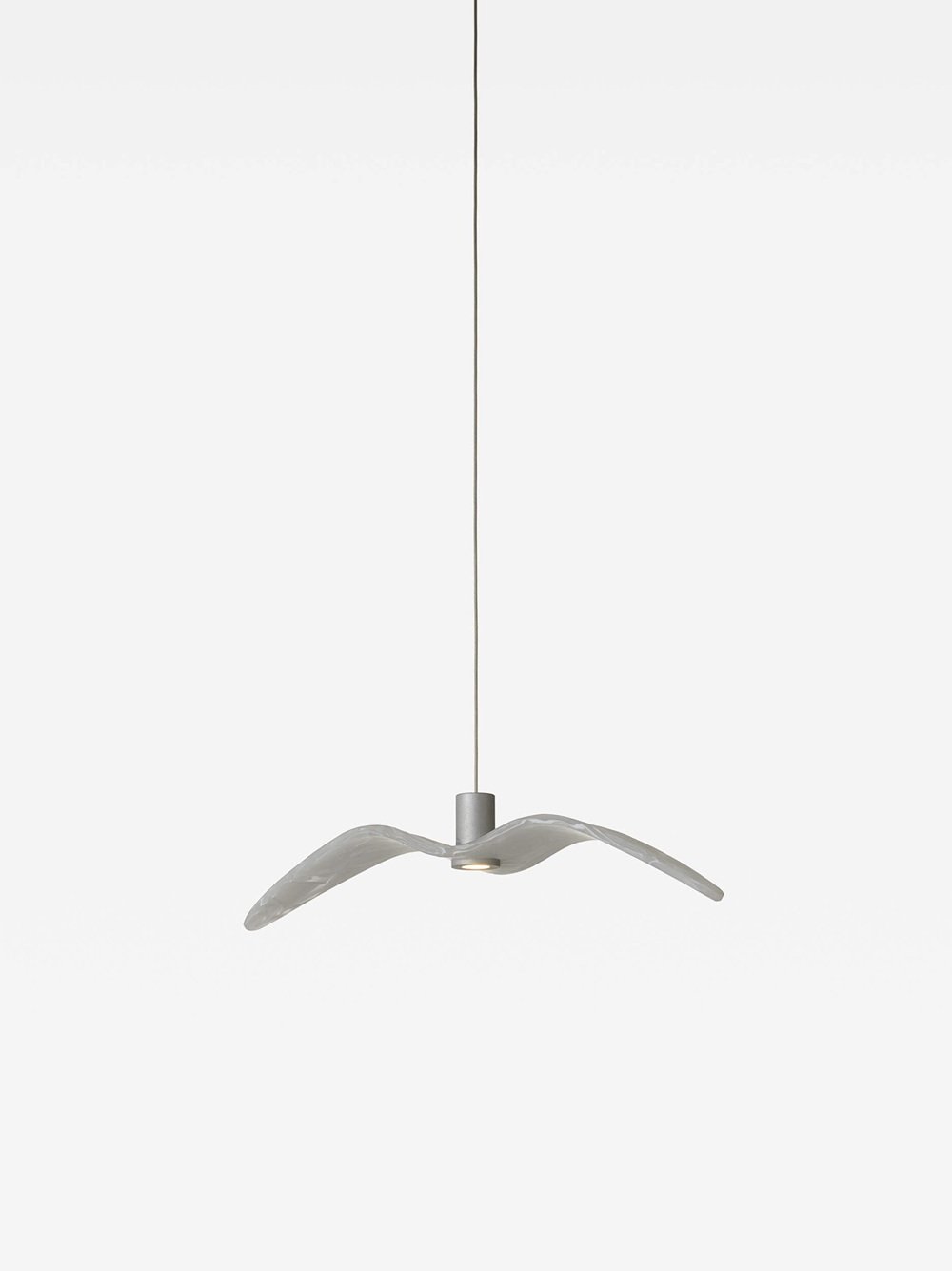 Levně BRO PC01386_006 Závěsné svítidlo NIGHT BIRDS MINI PENDENT triplex opal BROKISGLASS mat / stříbrná / Trimless kabelová verze (bílá struktura) / kabel stříbrný - BROKIS