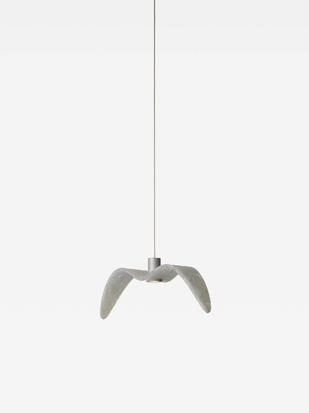 BRO PC01387_008 Závěsné svítidlo NIGHT BIRDS MINI PENDENT triplex opal BROKISGLASS mat / stříbrná / Trimless kabelová verze (bílá struktura) / kabel stříbrný - BROKIS