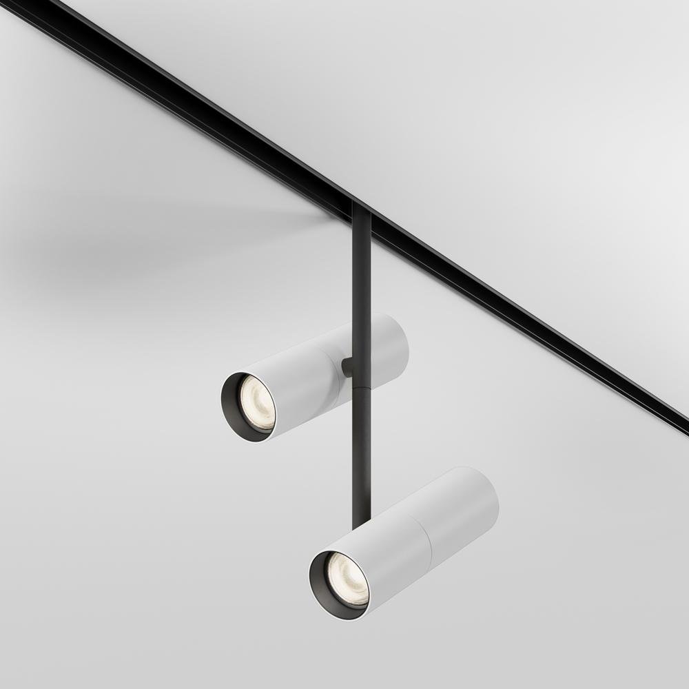 M TR005-2-2X12W3K-BW Svítidlo pro kolejnicový systém Elti Duo 3000K 24W teplá bílá 1563lm černá/bílá hliník Exility - MAYTONI