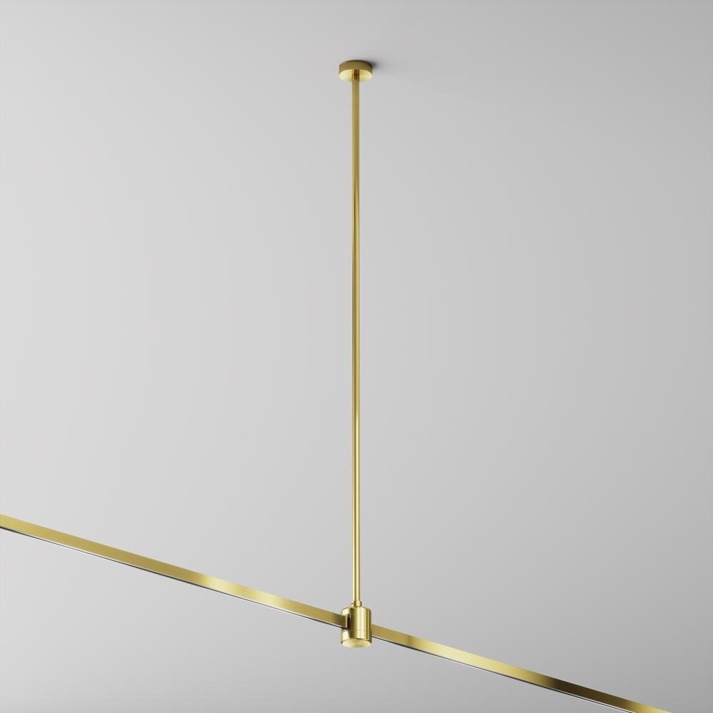M TRA159C-IPCL1-BS Stropní upevnění s prodlužovací spojkou 760 mm hliník mosaz pro magnetickou lištu 24V Flarity - MAYTONI