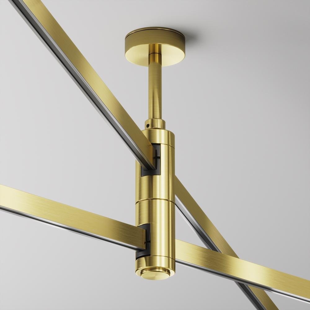 M TRA156C-D1-BS Stropní upevnění dvojité krátké 78 mm 24V mosaz hliník pro magnetickou lištu Flarity - MAYTONI