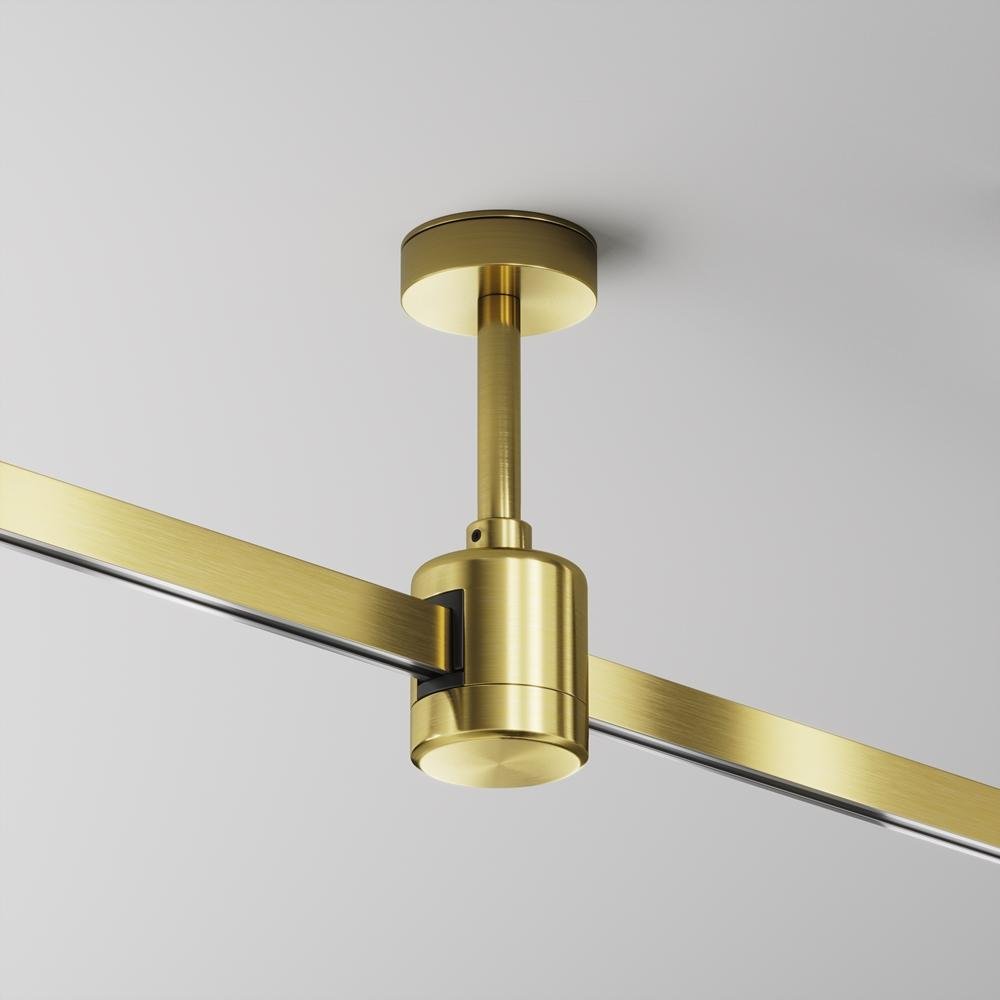 M TRA156C-IPC1-BS Stropní upevnění s prodlužovací spojkou 78 mm 24V mosaz hliník pro magnetickou lištu Flarity - MAYTONI