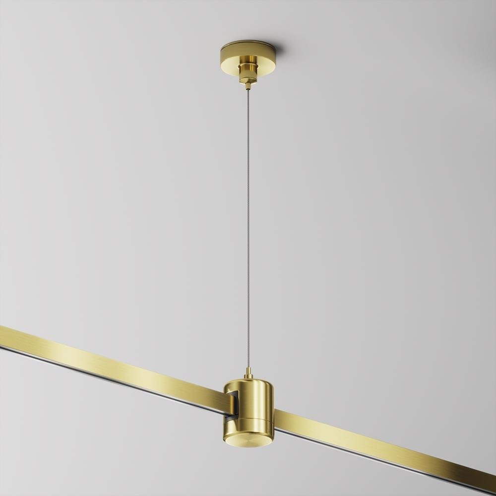 M TRA157SW-IPC1-BS Lankový závěs s prodlužovací spojkou 24V mosaz hliník pro magnetickou lištu Flarity - MAYTONI