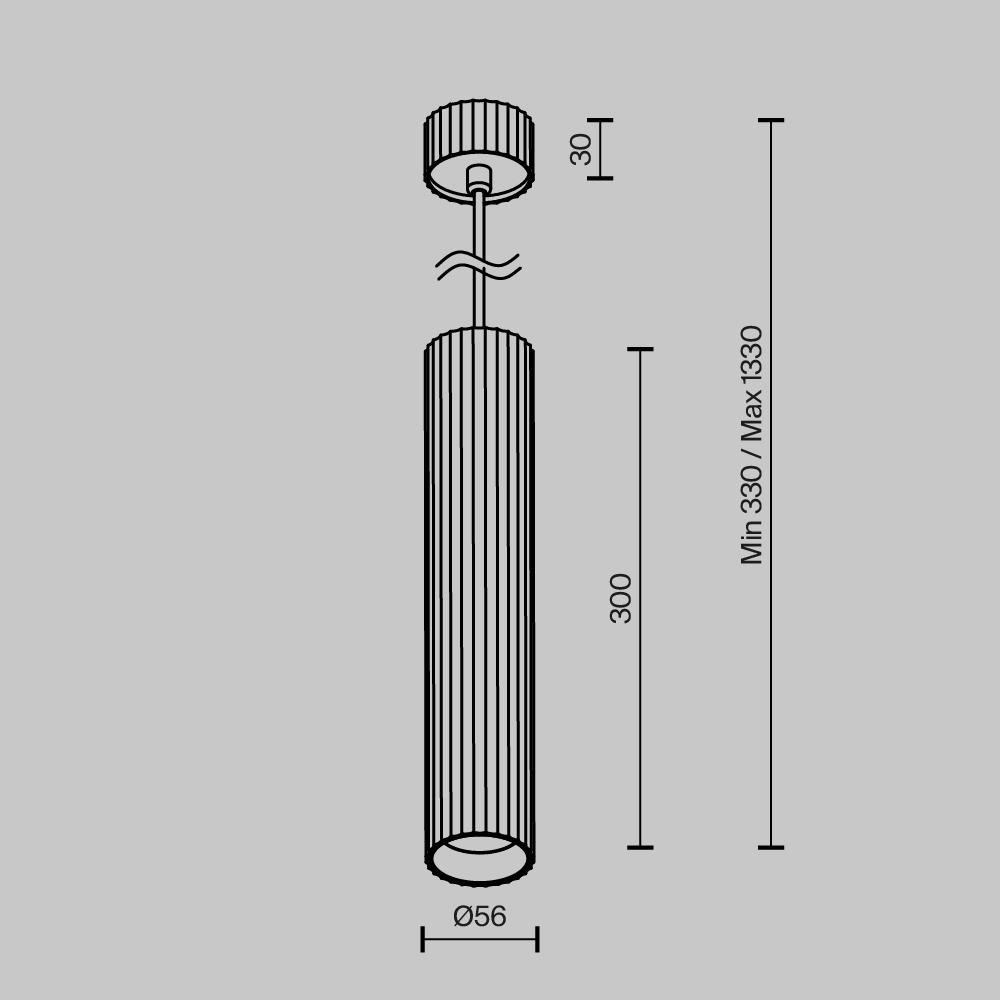 M P106PL-01-GU10-B Závěsné svítidlo Calipso GU10 10W černý hliník - MAYTONI (obrázek 10)