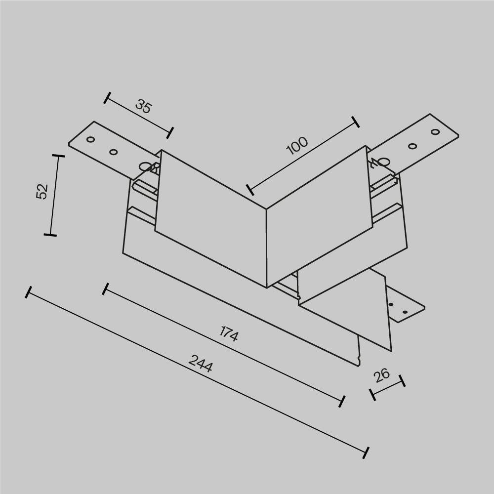 M TRA034CT-41W-DE AKCE - Spojka T pro magnetický systém přisazená bílá hliník Exility - MAYTONI (obrázek 5)