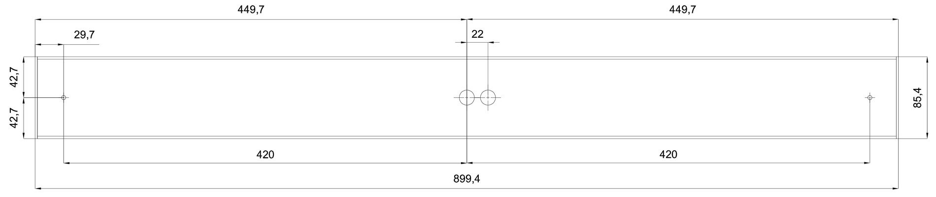OS MAT60033 MATAR 5 stropní/nástěnné plastové svítidlo černá / bílá IP44 3000 K 26W LED - OSMONT (obrázek 4)