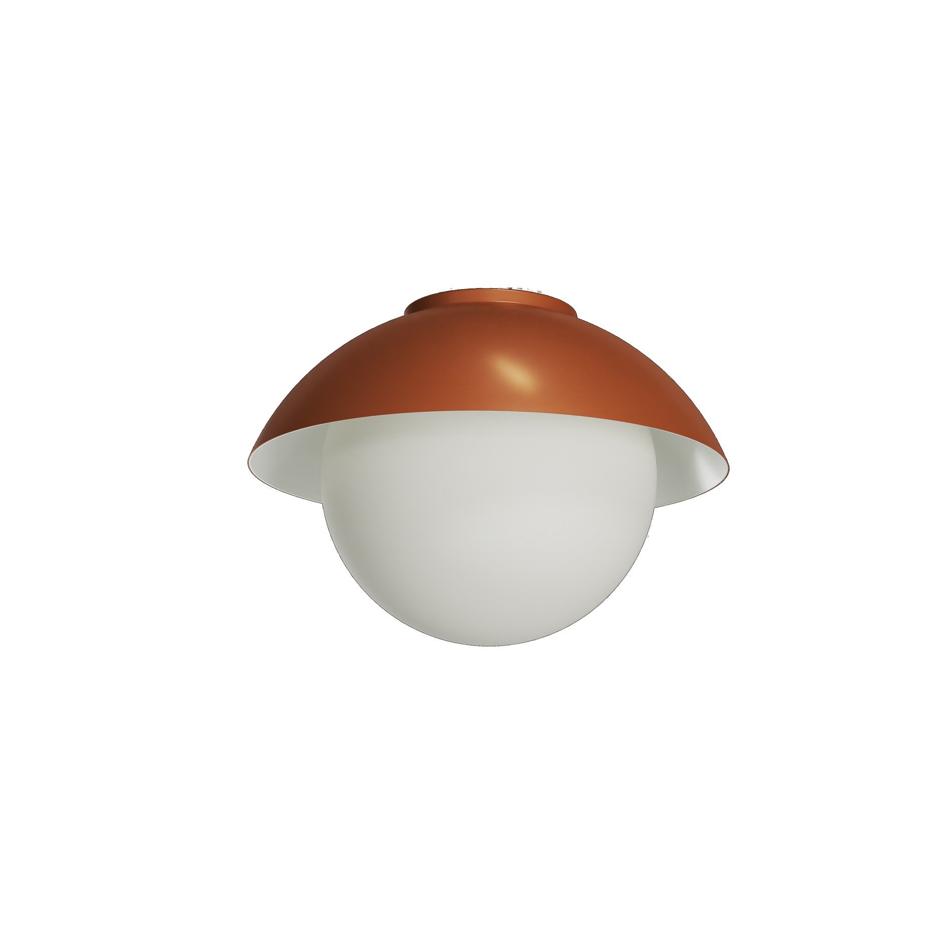 OS LUK60510 LUKIDA 2 stropní/nástěnné skleněné svítidlo terakota / bílá IP65 4000 K 20W LED - OSMONT