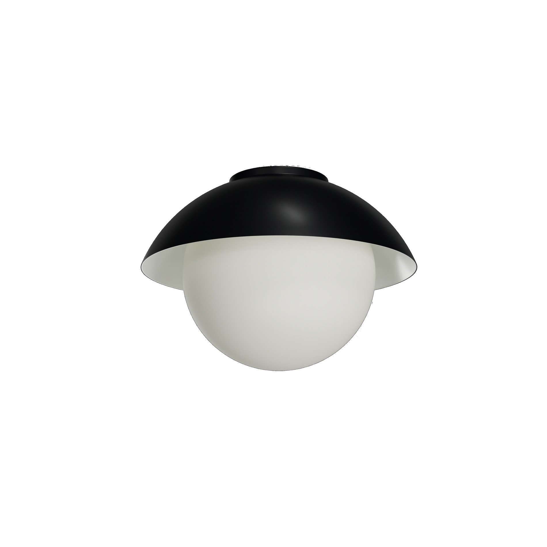 OS LUK60502 LUKIDA 2 stropní/nástěnné skleněné svítidlo černá / bílá IP65 4000 K 20W LED - OSMONT