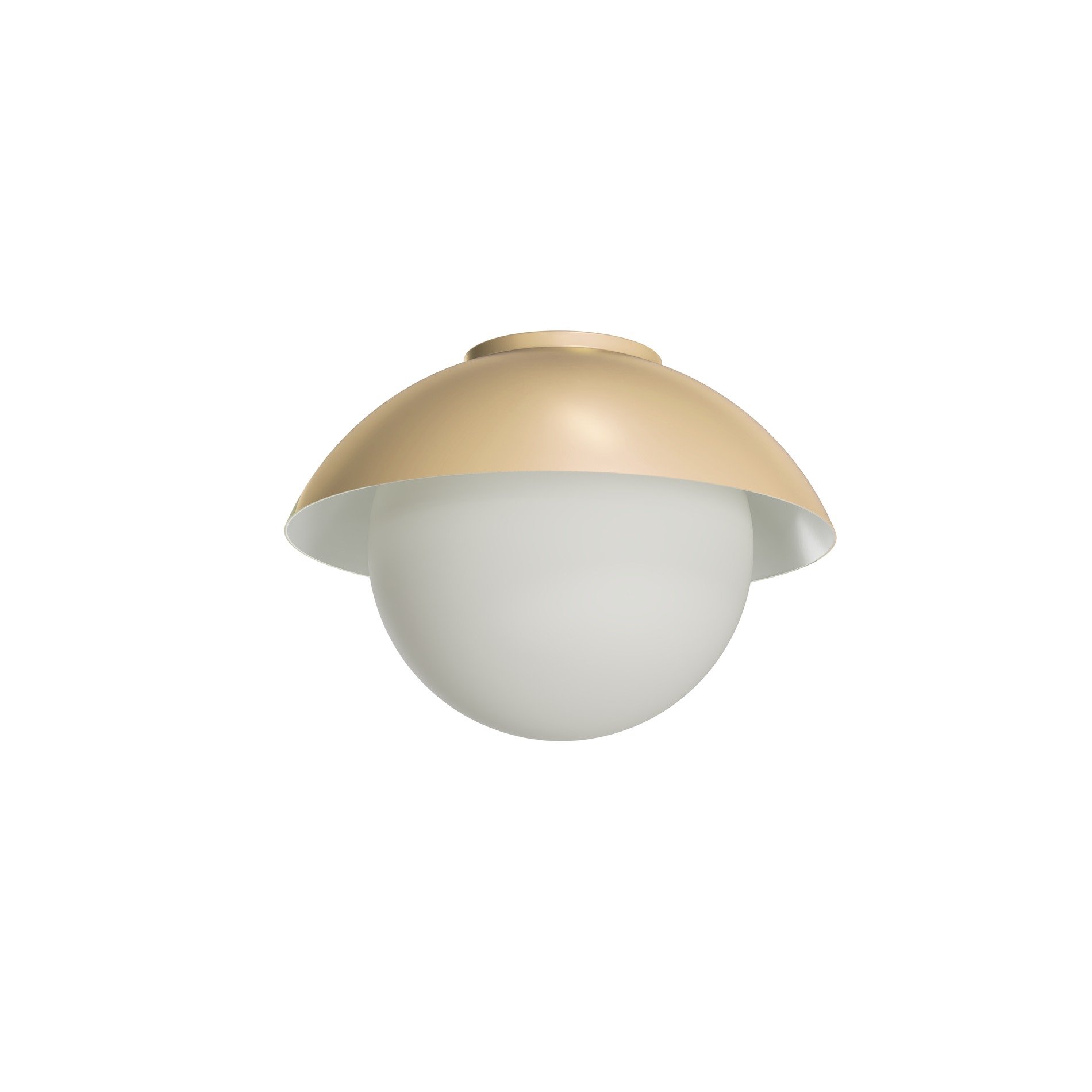 OS LUK40003 LUKIDA 2 stropní/nástěnné skleněné svítidlo zlatá / bílá IP65 25W E27 - OSMONT