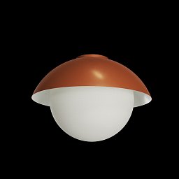 Obrázek pro produkt LUKIDA 3 stropní/nástěnné skleněné svítidlo terakota / bílá IP65 3000 K 27W LED - OSMONT