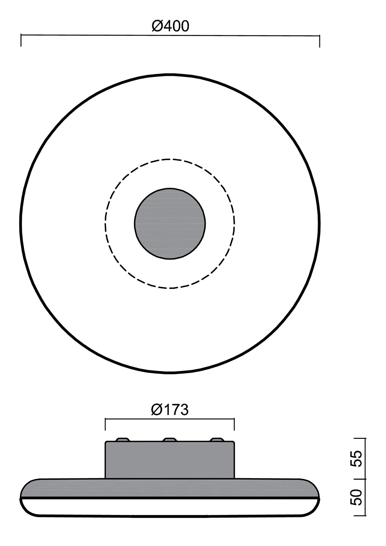 OS ZET60010 ZETA 1 FP stropní/nástěnné plastové svítidlo terakota / bílá IP40 3000 K 31W LED - OSMONT (obrázek 3)
