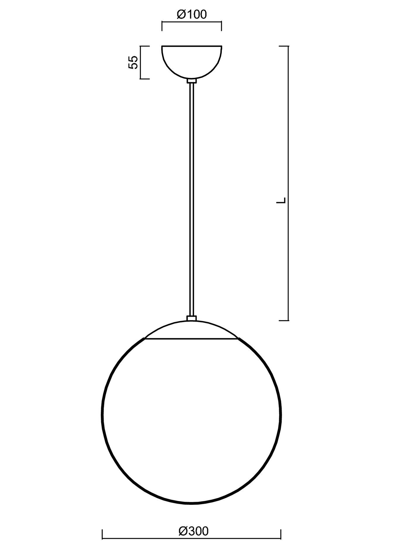OS ISI61430 ISIS S2 PE závěsné plastové svítidlo černá / bílá IP40 3000 K 20W LED - OSMONT (obrázek 3)
