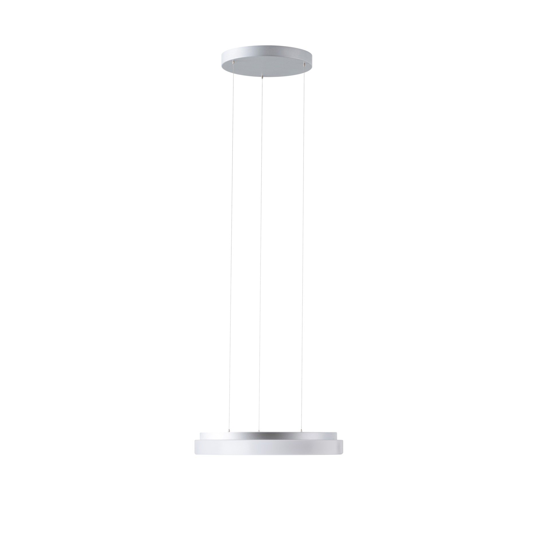 Levně OS COR72804 CORVUS LE1 závěsné plastové svítidlo stříbrná / bílá IP40 4000 K 25W LED - OSMONT