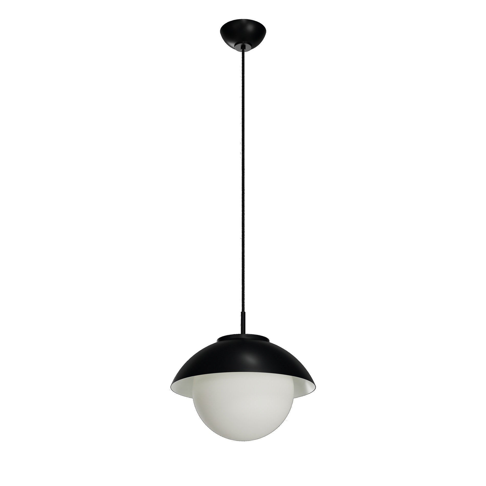 OS LUK60526 LUKIDA ST2 závěsné skleněné svítidlo černá / bílá IP40 4000 K 20W LED - OSMONT