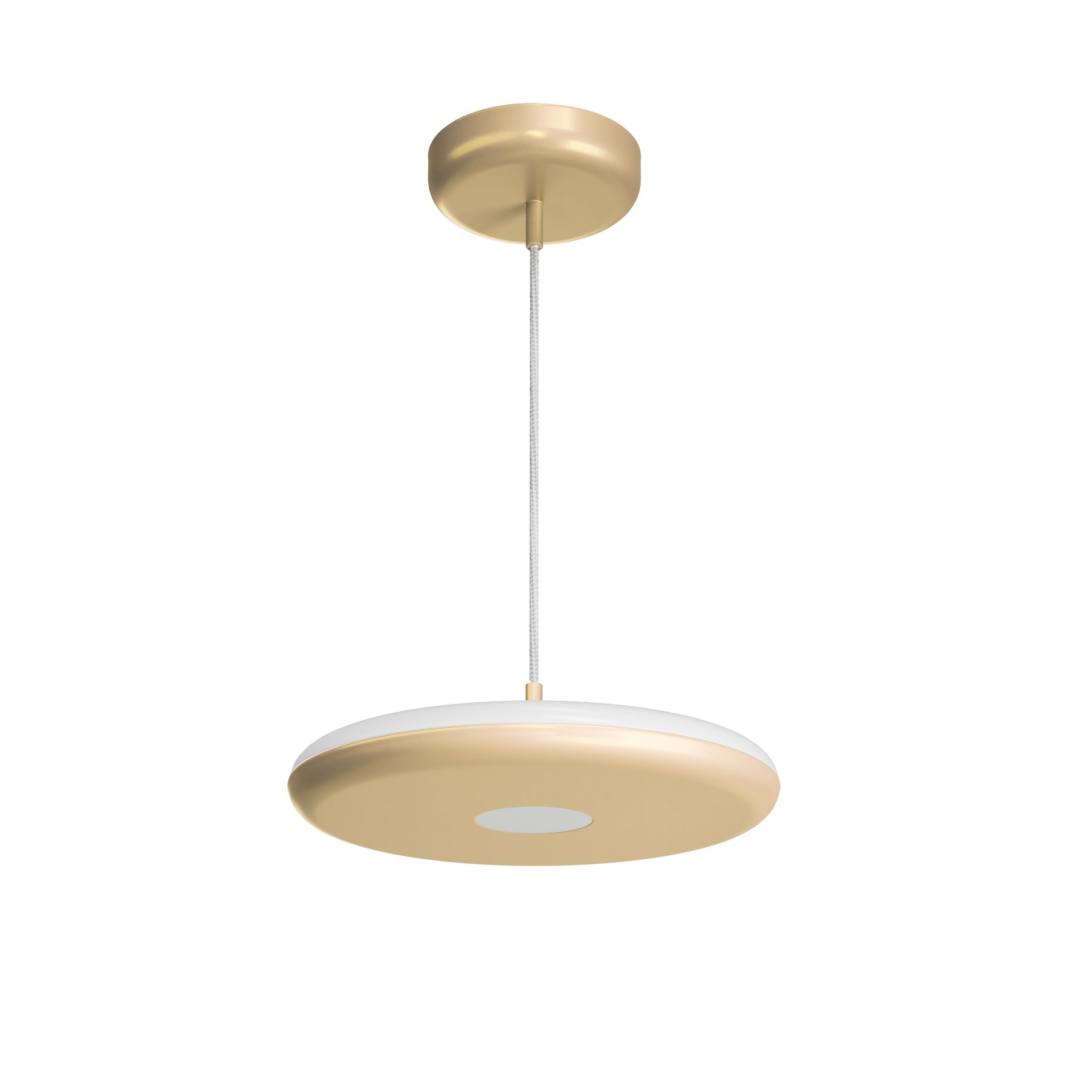 OS ZET60578 ZETA ST1 PF závěsné plastové svítidlo zlatá / bílá IP40 4000 K 31W LED - OSMONT