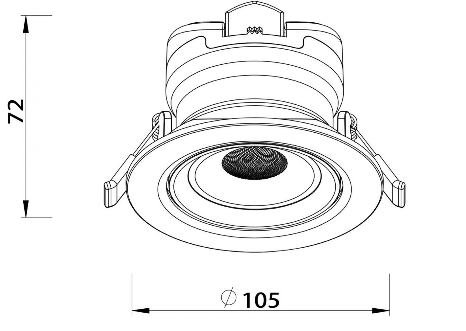 IMPR 565461 Deko-Light vestavné bodové svítidlo Surtur Tilt 83 9W DTW 1800-2700K bílá (obrázek 5)