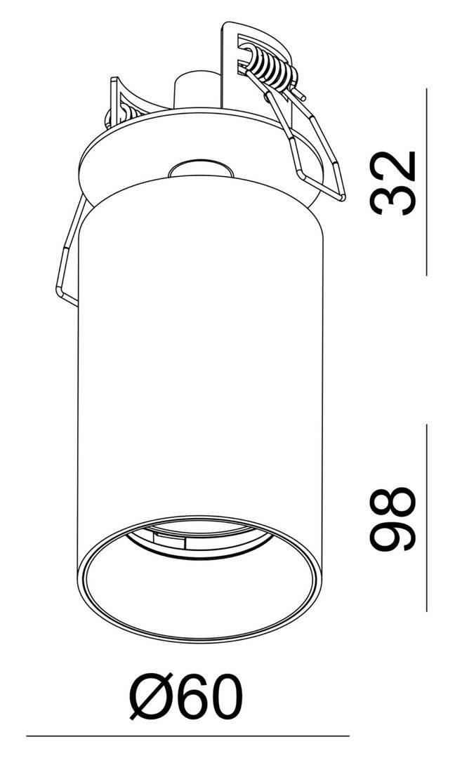 IMPR 565756 Deko-Light vestavné bodové svítidlo Can Tilt kulaté, 1x 7,5W GU10 černá (obrázek 9)