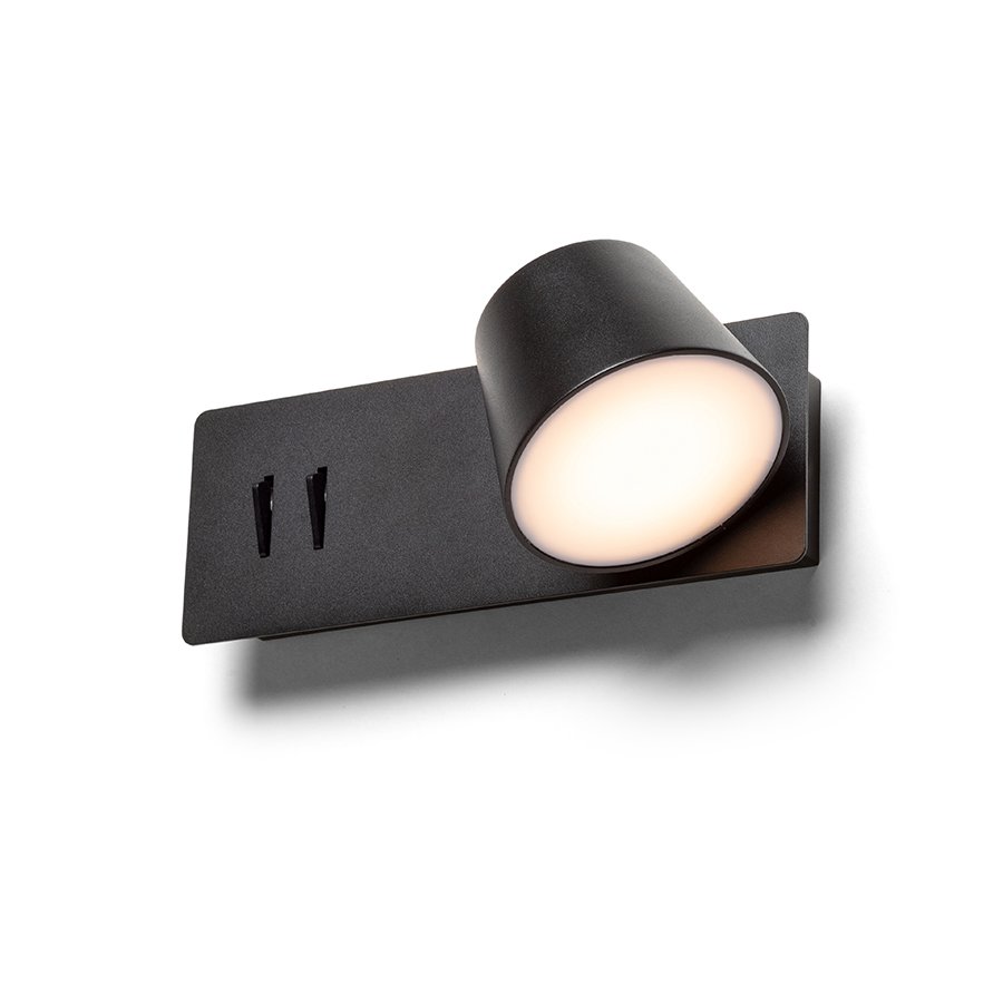 RED R14522 AMADEUS nástěnné svítidlo černé 230V LED 4W 735lm 3000K rocket switch - RED - DESIGN RENDL