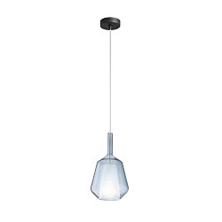 Obrázek pro produkt Závěsné skleněné svítidlo PIREX akvamarínové s kabelem a spojkou 18x31 cm - FANEUROPE