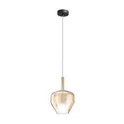 Obrázek pro produkt Závěsné svítidlo z jantarového skla Pirex s kabelem a spojkou 20x30 cm - FANEUROPE